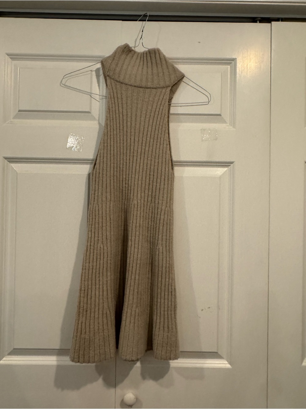 Free People Claude Turtleneck Sweater Dress XS Oatmeal Taupe - Picture 8 of 13